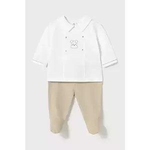 Mayoral Newborn set de bumbac pentru bebelusi culoarea bej, 1558 imagine