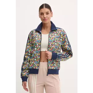 adidas Originals hanorac de bumbac Liberty femei, culoarea albastru marin, modelator, JC7775 imagine