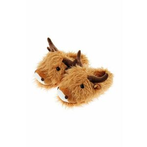 Aroma Home papuci de casa Highland Cow Slippers imagine