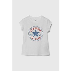 Converse tricou de bumbac pentru copii culoarea alb imagine