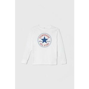 Converse longsleeve din bumbac culoarea alb, cu imprimeu imagine