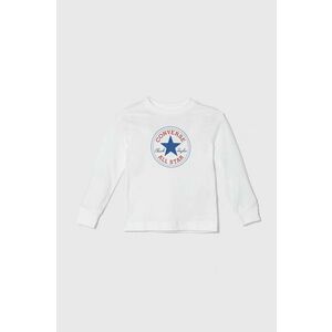 Converse longsleeve din bumbac culoarea alb, cu imprimeu imagine