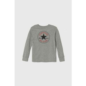 Converse longsleeve din bumbac culoarea gri, cu imprimeu imagine