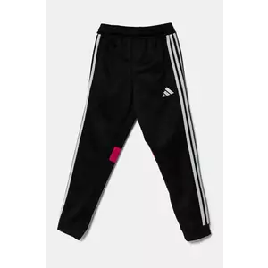 adidas Performance pantaloni de trening pentru copii culoarea negru, cu imprimeu, JD3064 imagine