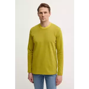 Sisley longsleeve barbati, culoarea verde, neted, 3O35S104C imagine