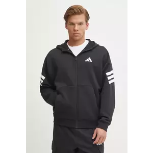 adidas bluza Future Icons barbati, culoarea negru, cu glugă, cu imprimeu, JD4827 imagine