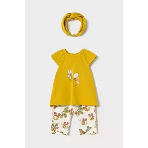 Mayoral Newborn set de bumbac pentru bebelusi culoarea galben, 1763 imagine