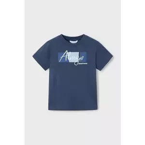 Mayoral tricou de bumbac pentru copii culoarea albastru marin, cu imprimeu, 3025 imagine