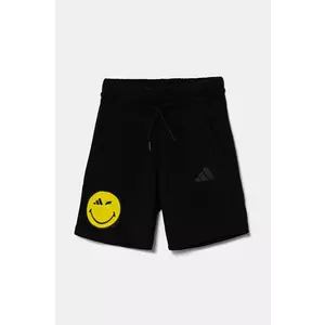 adidas pantaloni scurți copii x Smiley World culoarea negru, cu imprimeu, JJ3074 imagine