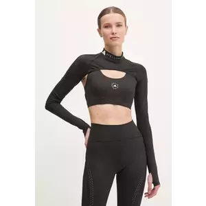 adidas by Stella McCartney longsleeve de antrenament culoarea negru, cu turtleneck, JN0225 imagine