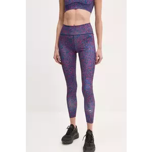 adidas by Stella McCartney leggings TruePurpose Optime femei, culoarea bleumarin, cu imprimeu, JI5241 imagine