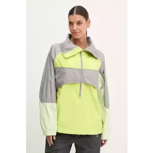 adidas by Stella McCartney windbreaker TrueNature culoarea verde, de tranzitie, oversize, JG1068 imagine