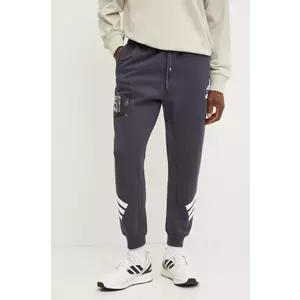 adidas pantaloni de trening x Mandalorian culoarea gri, cu imprimeu, JI5724 imagine