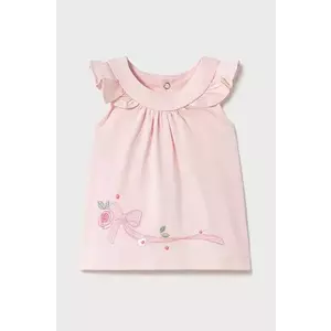 Mayoral Newborn rochie din bumbac pentru bebeluși culoarea roz, mini, evazati, 1852 imagine