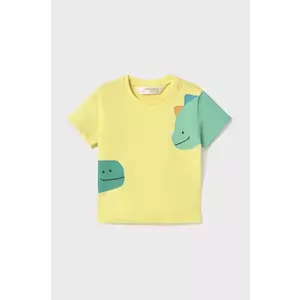 Mayoral Newborn tricou din bumbac pentru bebelusi culoarea galben, cu imprimeu, 1037 imagine