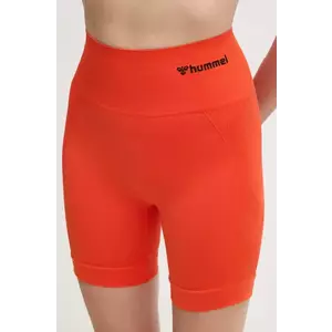 Hummel pantaloni scurți de antrenament Tif culoarea negru, uni, high waist, 214151 imagine