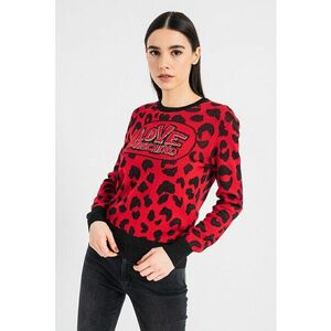 Pulover cu logo si animal print imagine