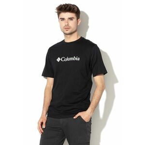 Tricou cu decolteu la baza gatului si imprimeu logo CSC Basic - Negru imagine