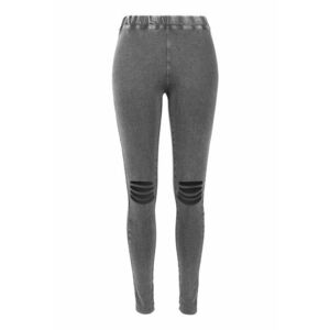 Jeggings cu rupturi decorative in zona genunchilor imagine