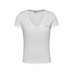 Tricou slim fit cu decolteu in V imagine