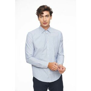 Camasa slim fit cu model cu dungi discrete imagine