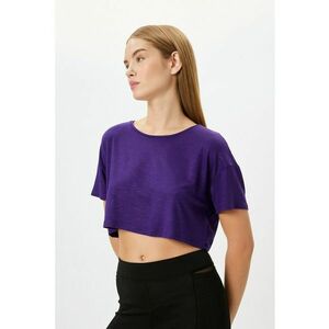 Tricou crop din amestec de viscoza imagine