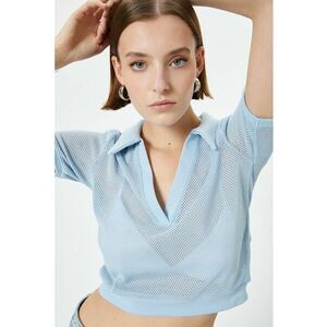 Tricou polo crop de plasa imagine