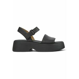 Sandale din piele cu talpa demi-wedge Tasha imagine