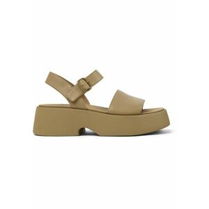 Sandale din piele cu talpa demi-wedge Tasha imagine