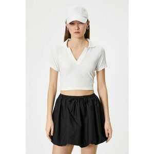 Tricou crop cu aspect striat imagine