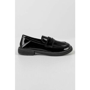 Pantofi loafer de piele ecologica cu model uni imagine