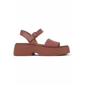 Sandale din piele cu talpa demi-wedge Tasha imagine