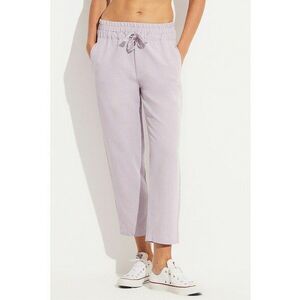 Pantaloni crop din amestec de in imagine