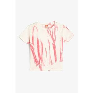 Tricou de bumbac cu imprimeu tie-dye imagine