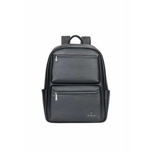 Rucsac unisex de piele cu buzunare cu fermoar imagine