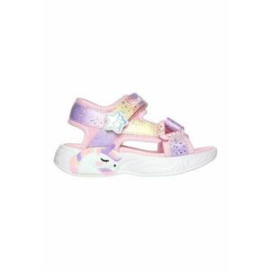 Sandale cu velcro si model colorblock Unicorn Dream imagine