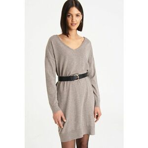 Rochie/pulover lung, cu maneca lunga, tricotat imagine