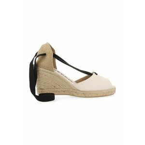 Sandale-espadrile wedge cu aplicatii impletite din iuta imagine