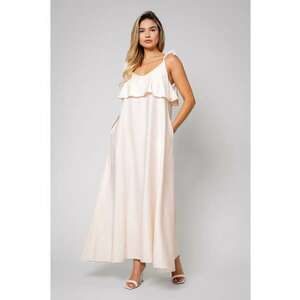 Rochie lunga cu bretele Cream Cream imagine