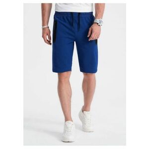 Pantaloni scurti cu snur W527 - Pentru barbati - Bumbac imagine