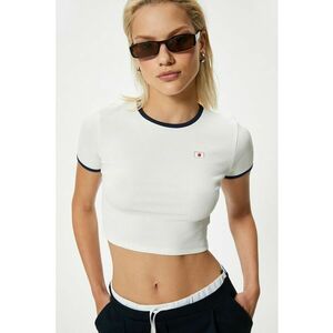 Tricou crop striat imagine