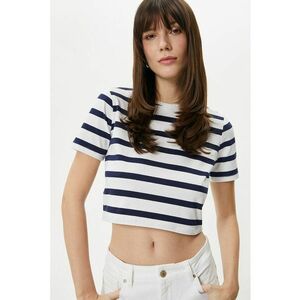 Tricou crop cu dungi imagine