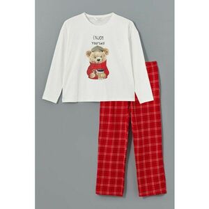 Pijama de bumbac cu imprimeu imagine