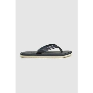 Papuci flip-flop de piele ecologica cu logo imagine