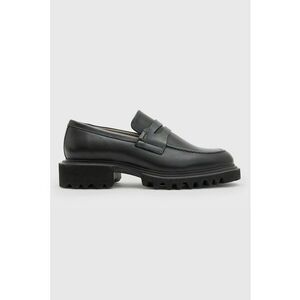 Pantofi loafer de piele cu toc imagine