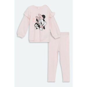 Set de bluza si colanti cu imprimeu cu Minnie Mouse imagine