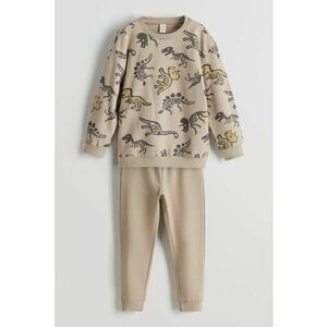 Set de bluza si pantaloni de treningi cu imprimeu cu dinozaur imagine