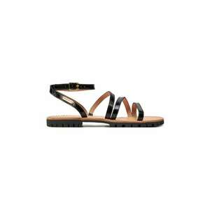 Sandale dama - 45797 - Piele lacuita - Negru imagine