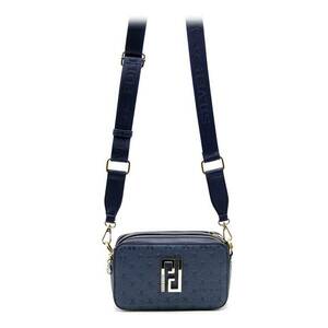 Geanta crossbody cu logo metalic imagine