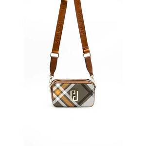 Geanta crossbody de piele ecologica cu logo metalic imagine